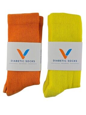 NWT Viasox Women's Non Binding Diabetic Crew Socks Combo Pack Multi Medium